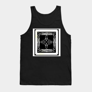 Celtic Deco Black and White Tank Top